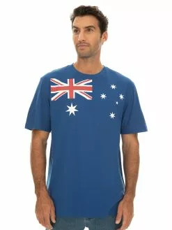 T-Shirts Lowes Mens Australia Flag T Shirt Blue