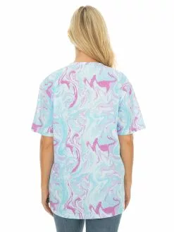 Tops Prodigy White & Navy Stripe T-Shirt -Traders Country Sales 59363 b