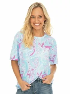 Tops Prodigy White & Navy Stripe T-Shirt