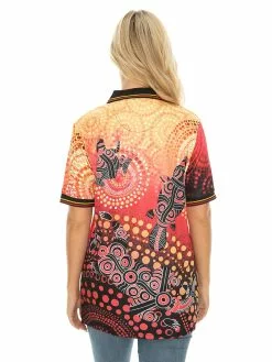 Tops Gwiyaala Aboriginal Art T Shirt Lizard Platupus Frog Orange 7 Tops Gwiyaala Aboriginal Art T Shirt Lizard Platupus Frog Orange -Traders Country Sales 59374 b