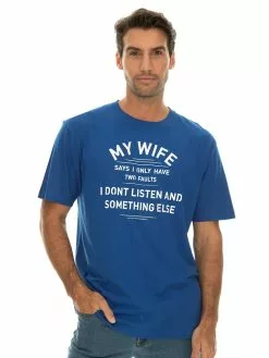 T-Shirts Lowes Mens Graphic I Dont Listen T Shirt Blue