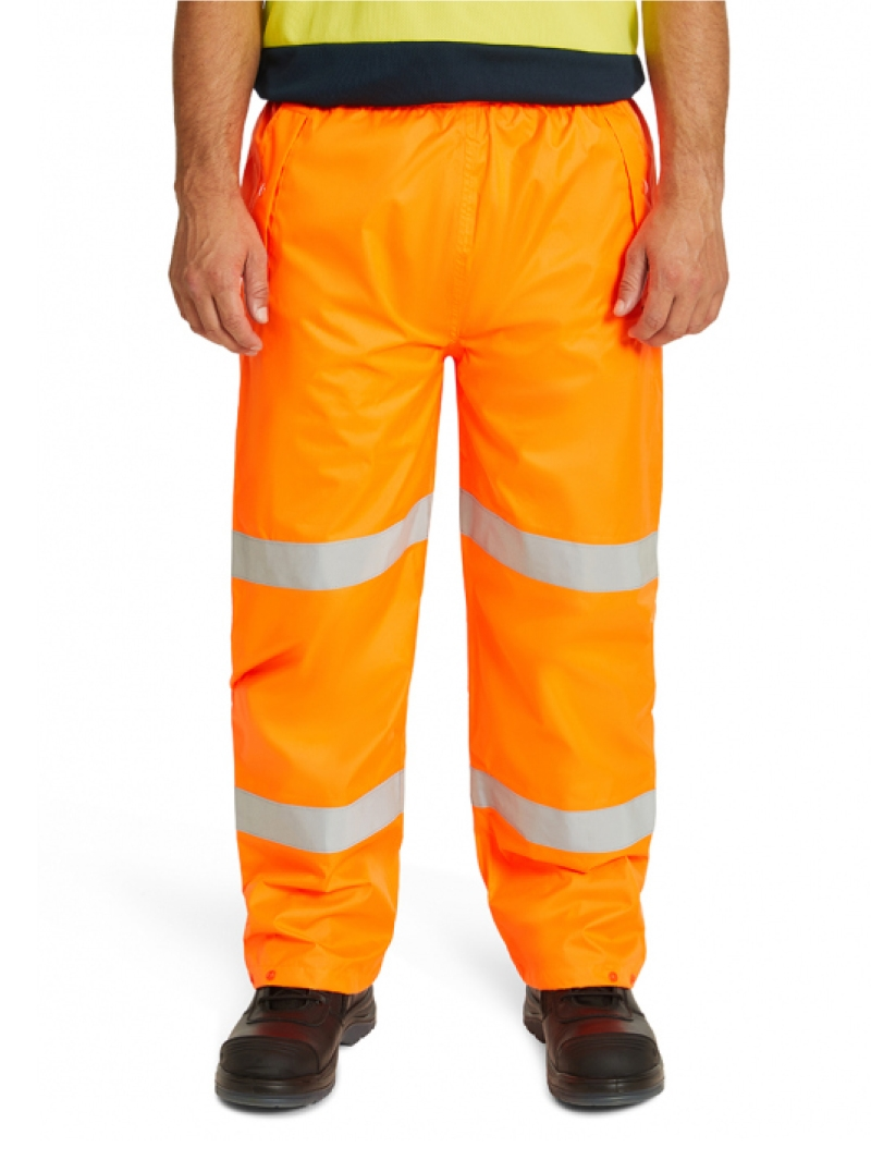 Trousers King Gee Orange Wet Weather Reflective Pant 3 Trousers King Gee Orange Wet Weather Reflective Pant