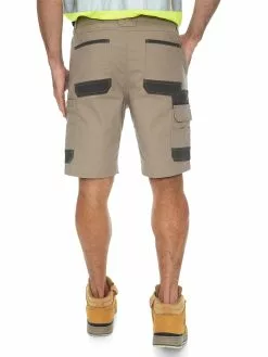 Traders Work Shorts Flex Waist Ripstop Stone -Traders Country Sales 59578 b