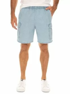 Ruggers Jean Cargo Shorts Light Blue