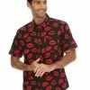 Prodigy Shirts Mens Short Sleeve Lip Print Shirt 2 Prodigy Shirts Mens Short Sleeve Lip Print Shirt -Traders Country Sales 59662 f lowes 1 5