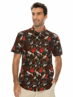 Prodigy Shirts Mens Short Sleeve Tattoo Print Shirt