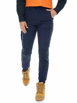 Trousers Womens Hard Yakka Navy Raptor Slim Fit Pants