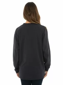 Lowes Tops Unisex Long Sleeve Crew Neck Top Navy -Traders Country Sales 60043 b