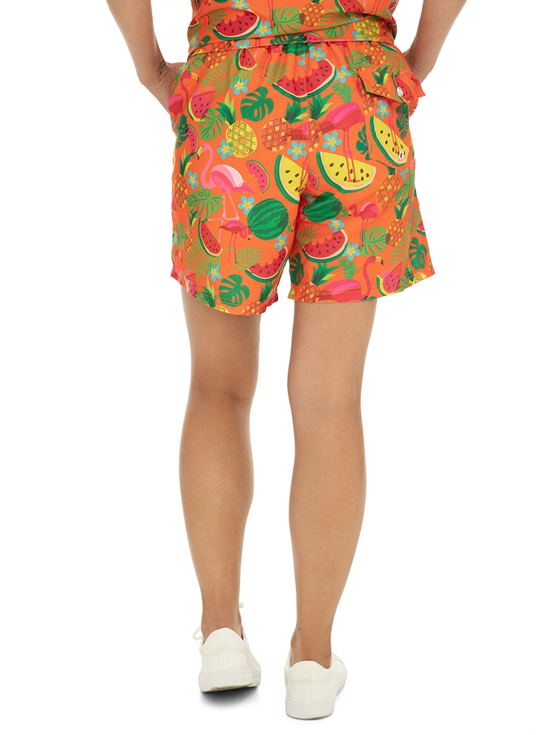 Riley Adams Matchy Matchy Unisex Matching Party Shorts Fruity Flamingo 5 Riley Adams Matchy Matchy Unisex Matching Party Shorts Fruity Flamingo - Image 3