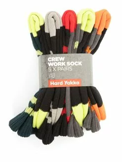 Hard Yakka 5 Pack Crew Work Socks