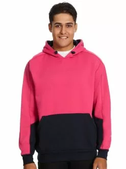 Jackets & Jumpers Traders 308 Pink Hi Vis Fleece Hoodie