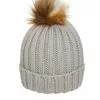 Headwear Riley Adams Grey Faux Fur Pom Pom Beanie -Traders Country Sales 70250 01