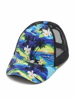 Lowes Headwear Cougars Lime Sunset Print Net Back Baseball Cap