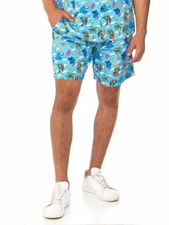 Lowes Aqua Australiana Print Elastic Waist Shorts