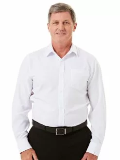 Shirts Lowes White Long Sleeved Microfibre Shirt