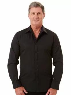 Shirts Lowes Long Sleeve Premium Black Dobby Shirt