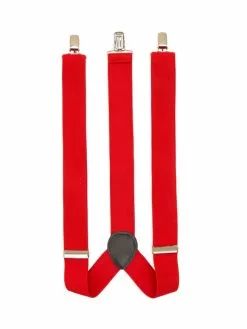 Belts & Braces Lowes Plain Red Braces