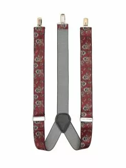 Belts & Braces Lowes Fancy Maroon Braces
