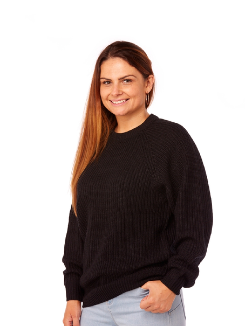 Elliotts Tops Unisex Black Loose Knit Jumper 3 Elliotts Tops Unisex Black Loose Knit Jumper