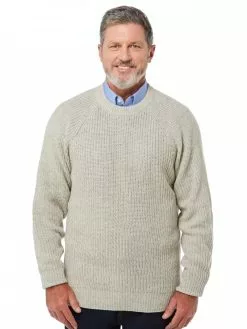 Lowes Knitwear Elliotts Shaker Knit Pullover Oatmeal Marle