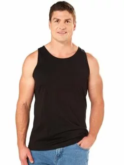 Singlets & Tanks Lowes Basic Cotton Jersey Black Tank Top