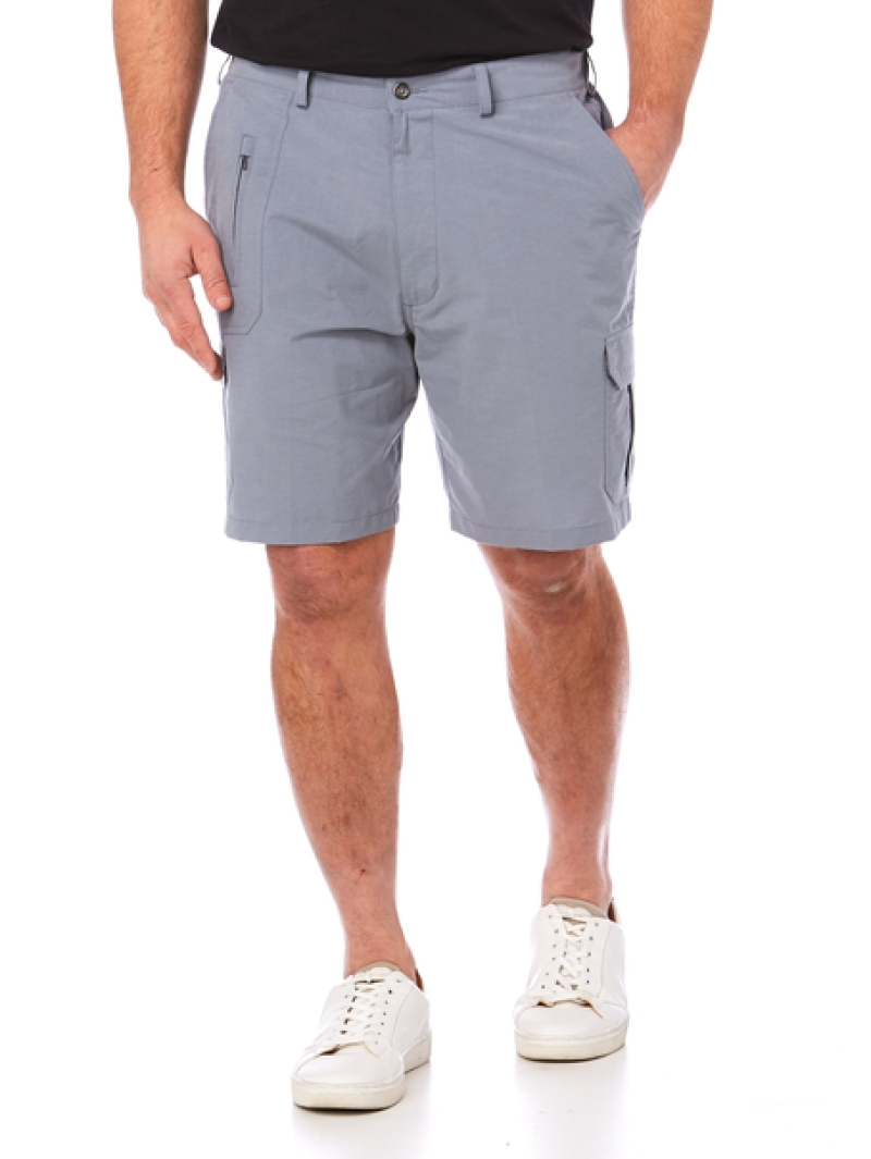 Elliotts Travel Shorts Grey - Elastic Waist 3 Elliotts Travel Shorts Grey - Elastic Waist
