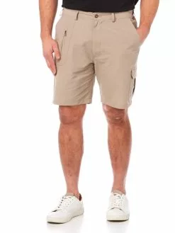 Elliotts Travel Shorts Beige - Elastic Waist