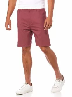 Street Cotton Twill Jean Shorts Coral