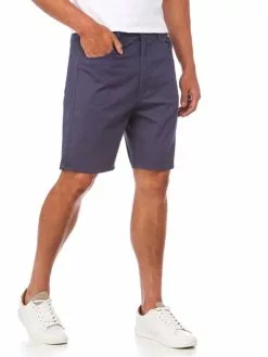 Street Cotton Twill Jean Shorts Blue