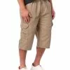 Elliotts Microfibre 3/4 Cargo Shorts Beige - Elastic Waist 2 Elliotts Microfibre 3/4 Cargo Shorts Beige - Elastic Waist -Traders Country Sales default 36103 183 org