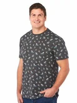 T-Shirts Lowes Charcoal Marle Surf Print T-Shirt