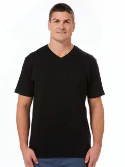 T-Shirts Lowes V-Neck Slim Fit T-Shirt Black