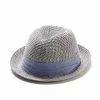 Headwear Lowes Charcoal & White Trilby Hat
