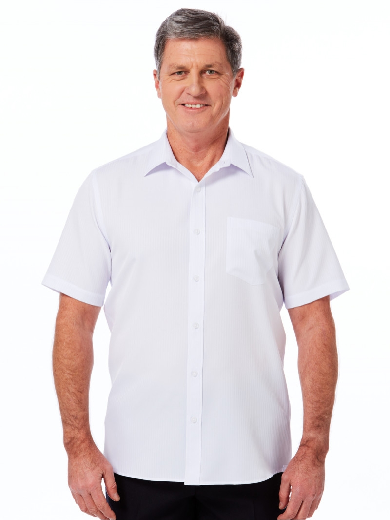Shirts Lowes Premium Short Sleeve Self Striped White Shirt 3 Shirts Lowes Premium Short Sleeve Self Striped White Shirt