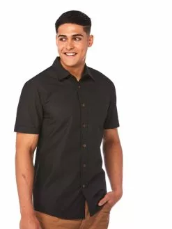 Shirts Prodigy Black Dobby Short Sleeve Shirt