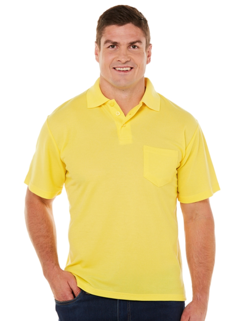 Polos Lowes Plain Yellow Polo Top With Pocket 3 Polos Lowes Plain Yellow Polo Top With Pocket
