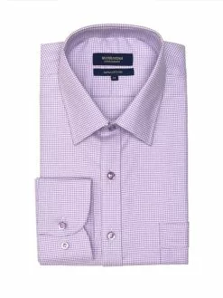 Knitwear Manhattan Lavender Long Sleeve Business Shirt