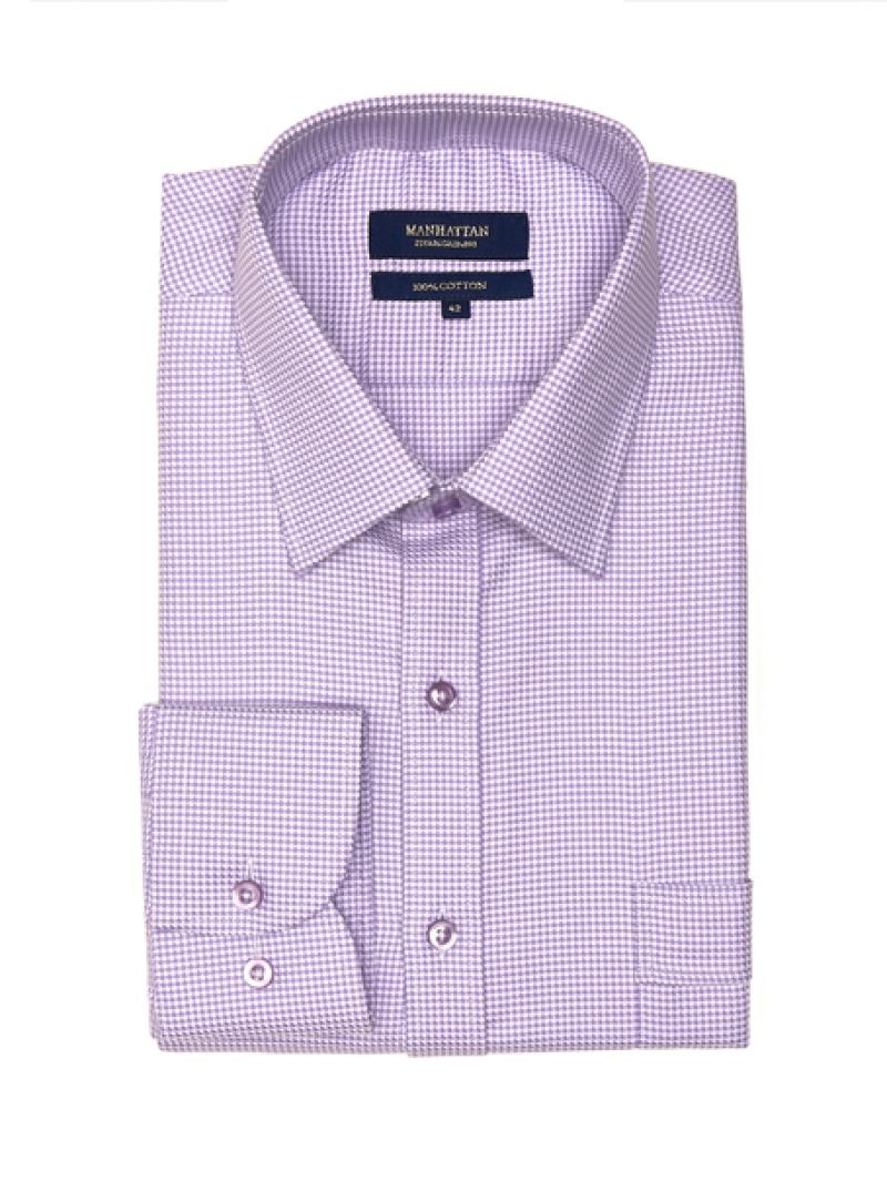 Knitwear Manhattan Lavender Long Sleeve Business Shirt 3 Knitwear Manhattan Lavender Long Sleeve Business Shirt