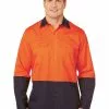 Shirts Lowes Long Sleeve Hi-Vis Shirt Orange & Navy -Traders Country Sales default 49719 471 org