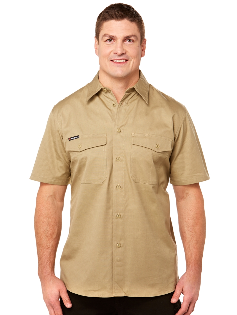 Lowes Shirts King Gee Work Cool 2 Short Sleeve Shirt Khaki 3 Lowes Shirts King Gee Work Cool 2 Short Sleeve Shirt Khaki