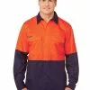 Shirts King Gee Work Cool 2 Hi-Vis Orange & Navy Shirt -Traders Country Sales default 54526 481 org