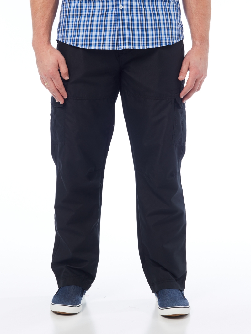 Traders Pants Microfibre Cargos Black - Elastic Waist 3 Traders Pants Microfibre Cargos Black - Elastic Waist