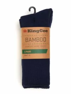 Lowes King Gee 3 Pack Bamboo Comfort Work Socks Navy