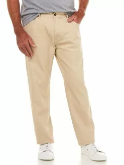 Street Cotton Twill Jeans Beige - Regular Fit