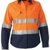 Tops King Gee Reflective Workcool 2 Hi Vis Shirt Orange
