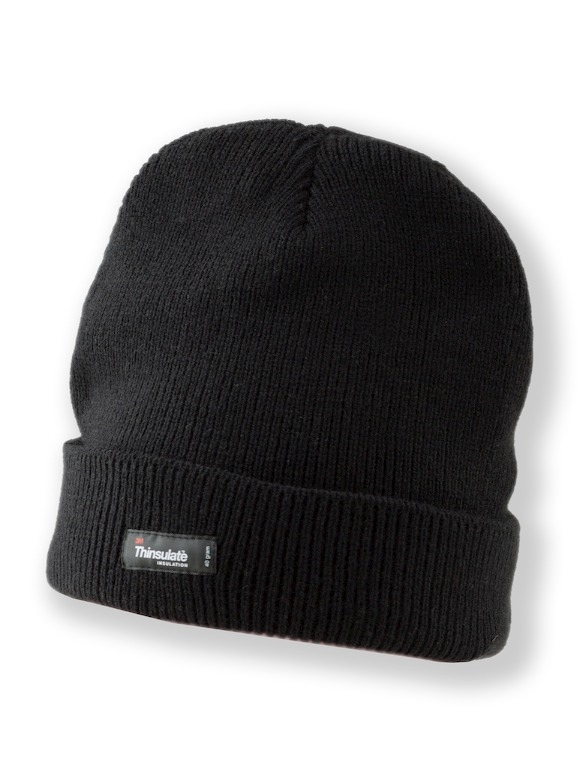 Headwear Thinsulate Lined Black Beanie 3 Headwear Thinsulate Lined Black Beanie