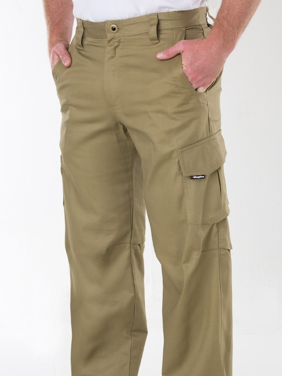 Trousers King Gee Work Cool 2 Rip Stop Pants Khaki 4 Trousers King Gee Work Cool 2 Rip Stop Pants Khaki - Image 2