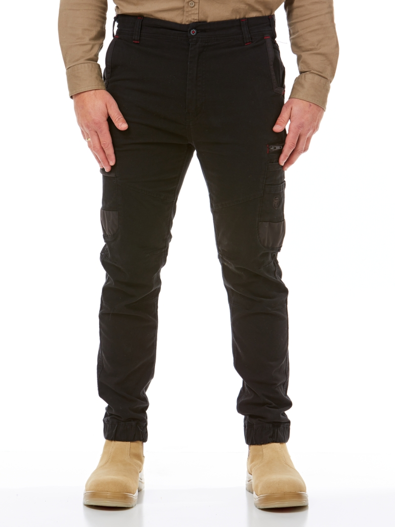 Trousers Traders Black Fixed Waist Cuff Work Pants 3 Trousers Traders Black Fixed Waist Cuff Work Pants