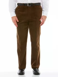 Robert Huntley Pants Cord Trousers Brown - Regular Fit
