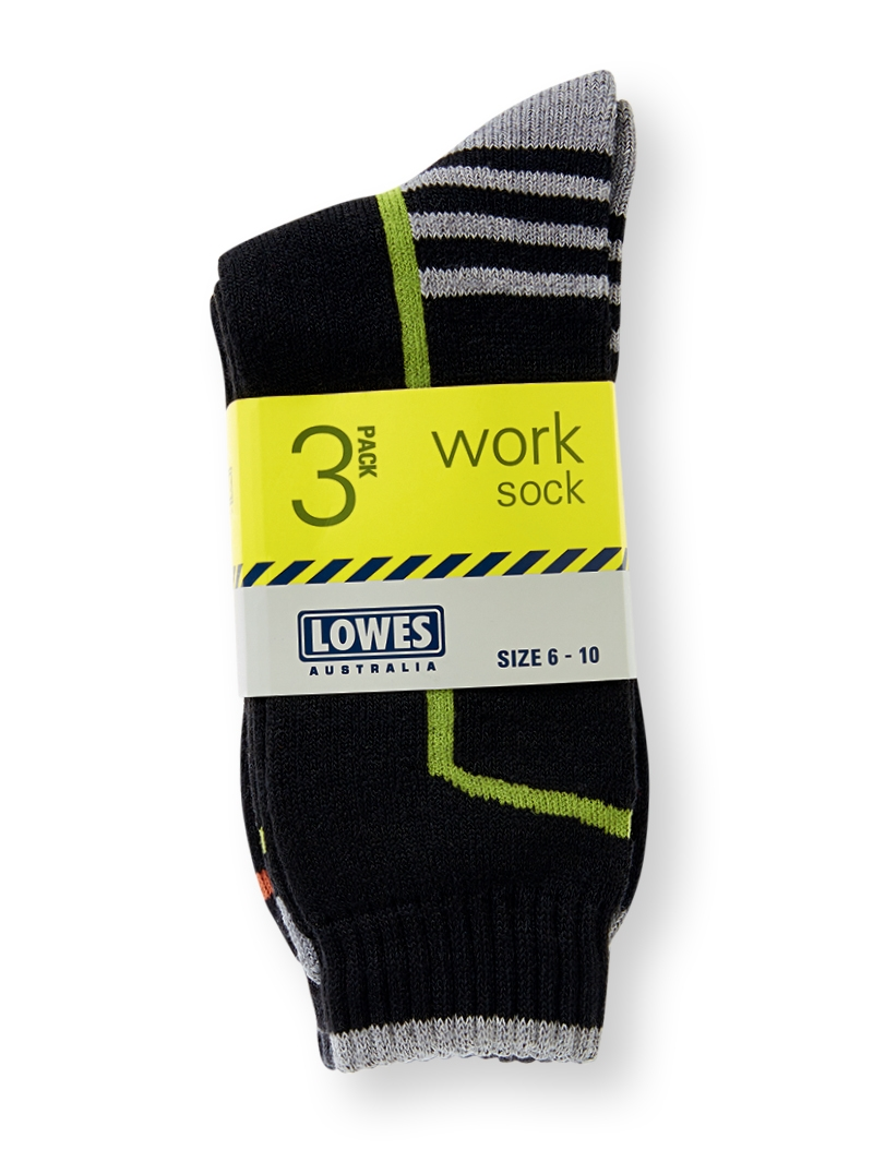 Lowes Assorted Work Socks 3Pk 3 Lowes Assorted Work Socks 3Pk
